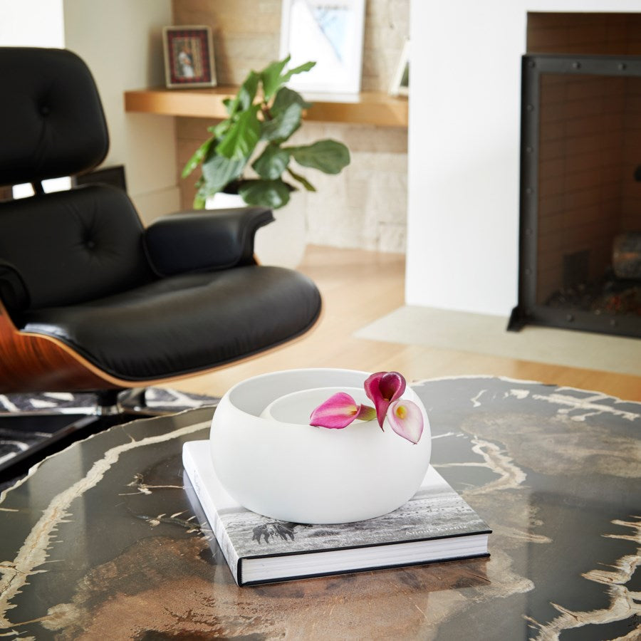 White Ceramic round bowl - The Nifty Decor