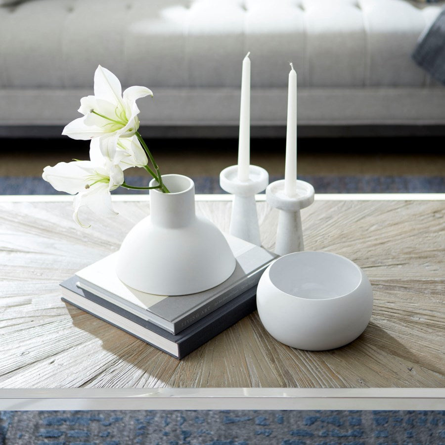 White Ceramic round bowl - The Nifty Decor