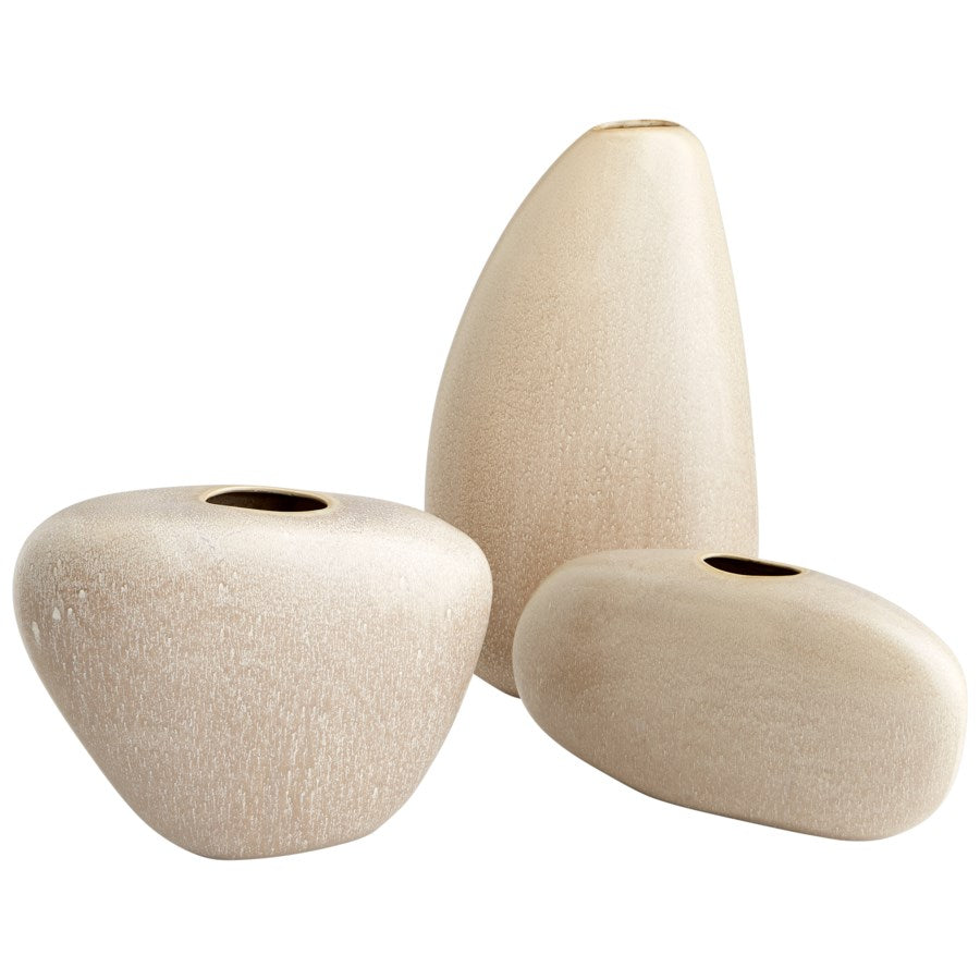 Olive glaze finish Pebble Vase - The Nifty Decor