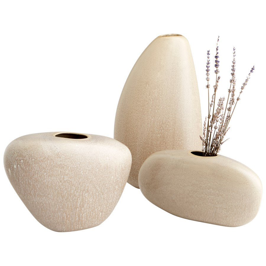 Olive glaze finish Pebble Vase - The Nifty Decor
