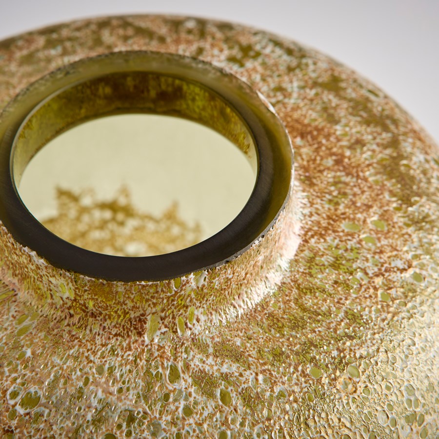 Greenish Stone Glass Vase - The Nifty Decor