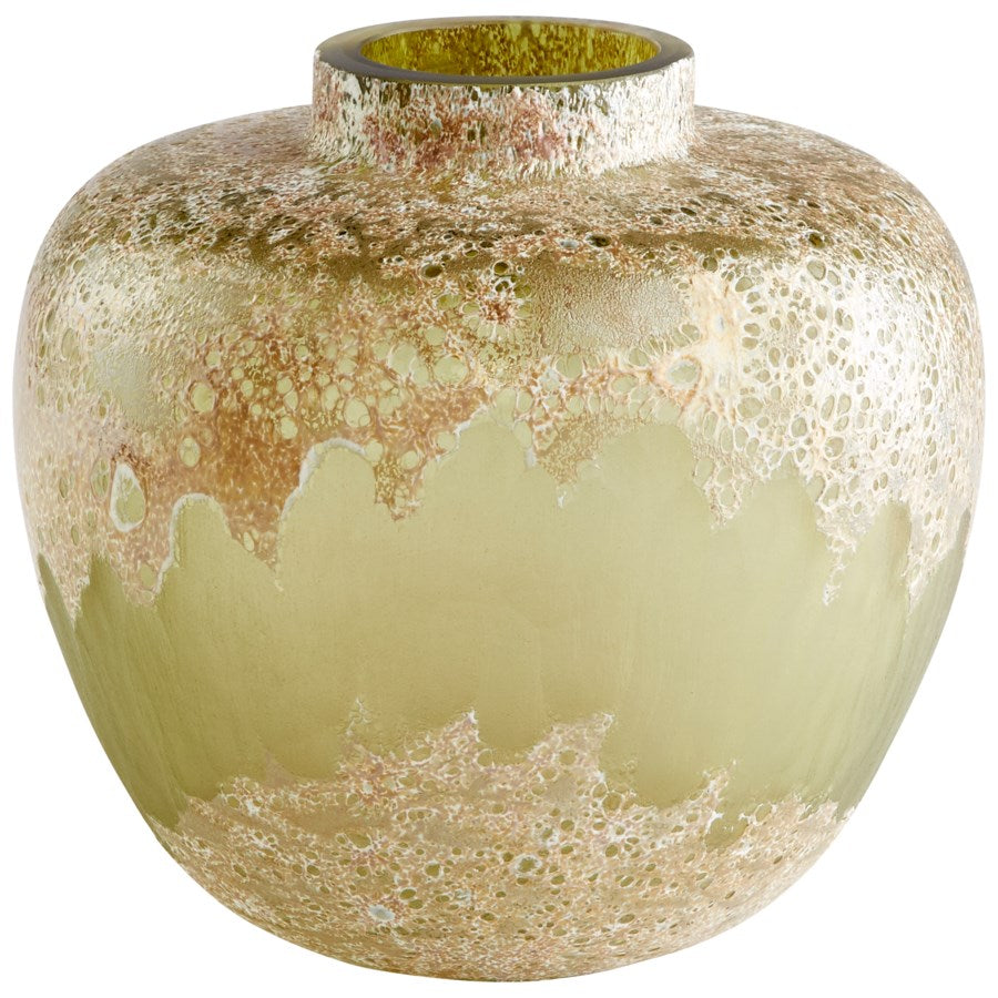 Greenish Stone Glass Vase - The Nifty Decor