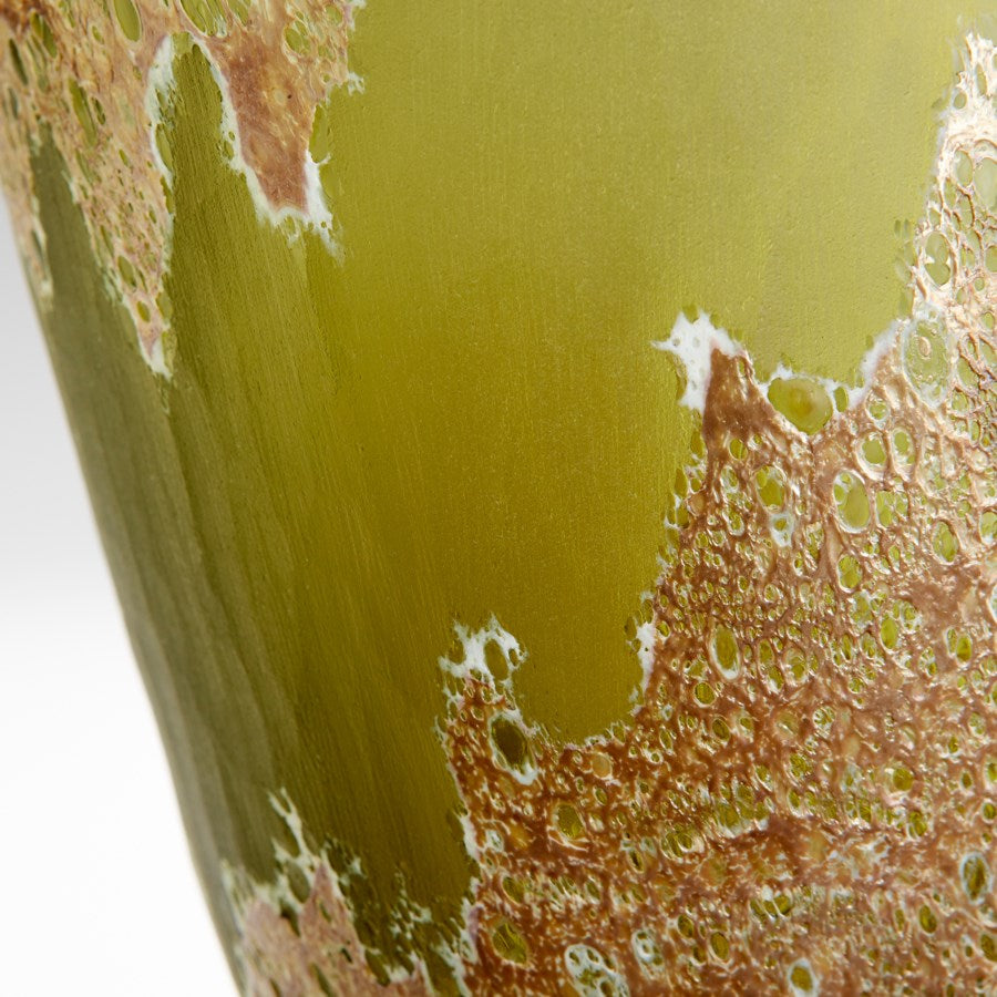 Greenish Stone Glass Vase - The Nifty Decor