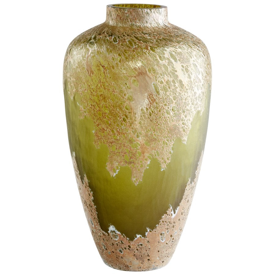 Greenish Stone Glass Vase - The Nifty Decor
