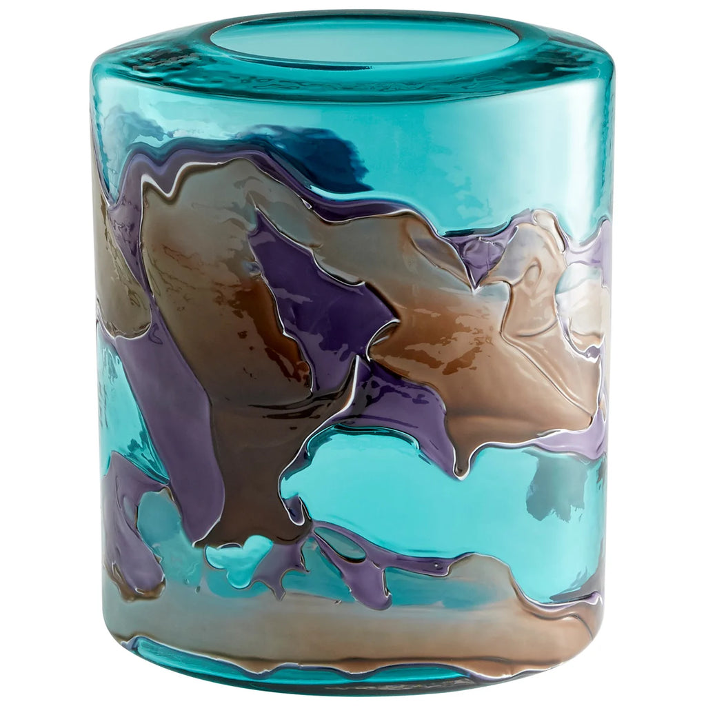 Multicolored Glass Vase - Bombay Mercantile