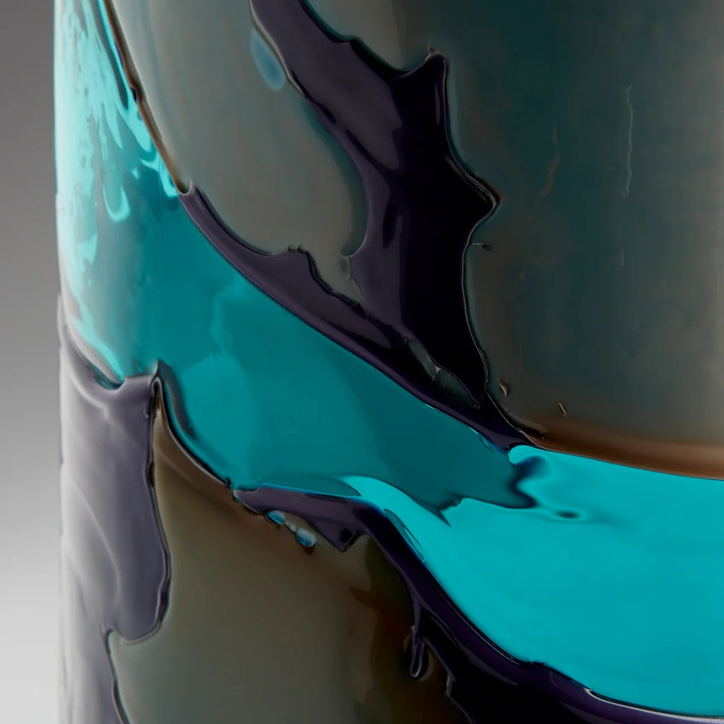 Multicolored Glass Vase - Bombay Mercantile