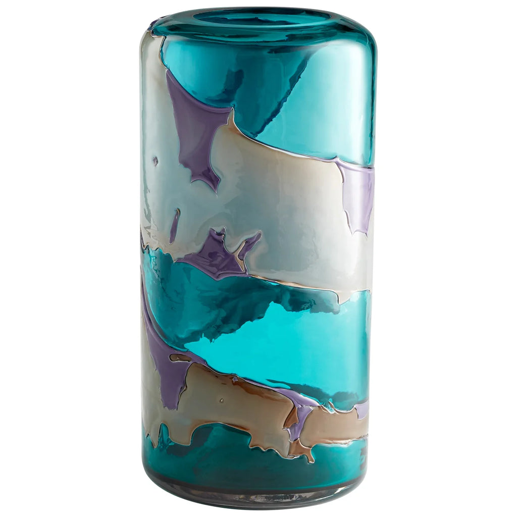 Multicolored Glass Vase - Bombay Mercantile