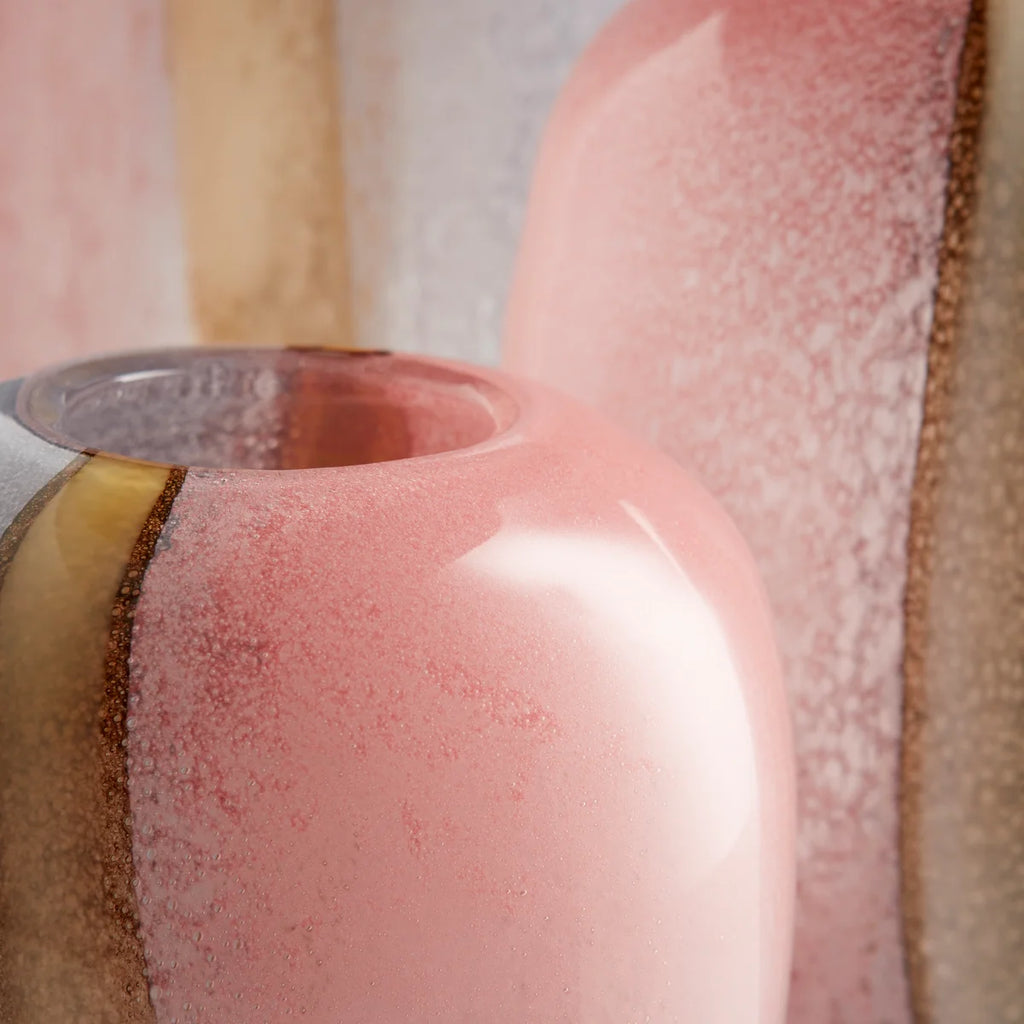 Pink and Purple Glass Vase - Bombay Mercantile