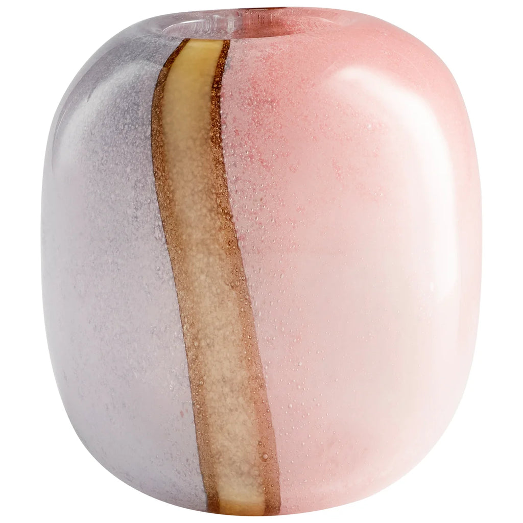 Pink and Purple Glass Vase - Bombay Mercantile