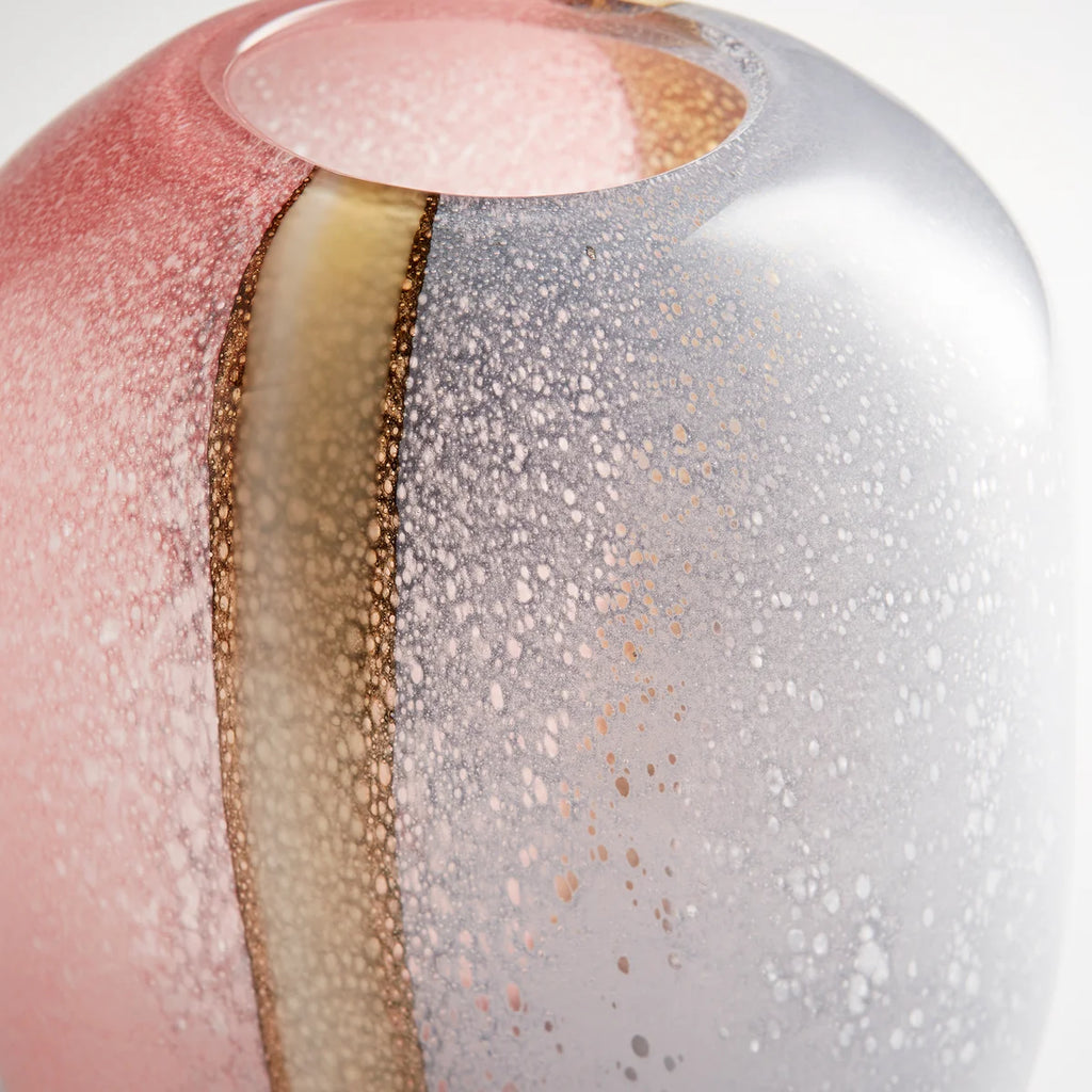 Pink and Purple Glass Vase - Bombay Mercantile
