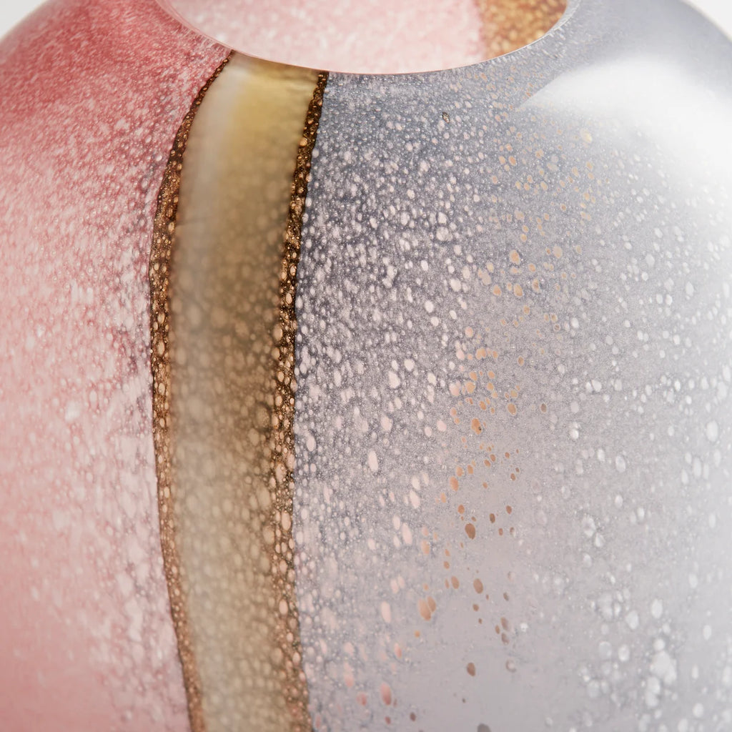 Pink and Purple Glass Vase - Bombay Mercantile