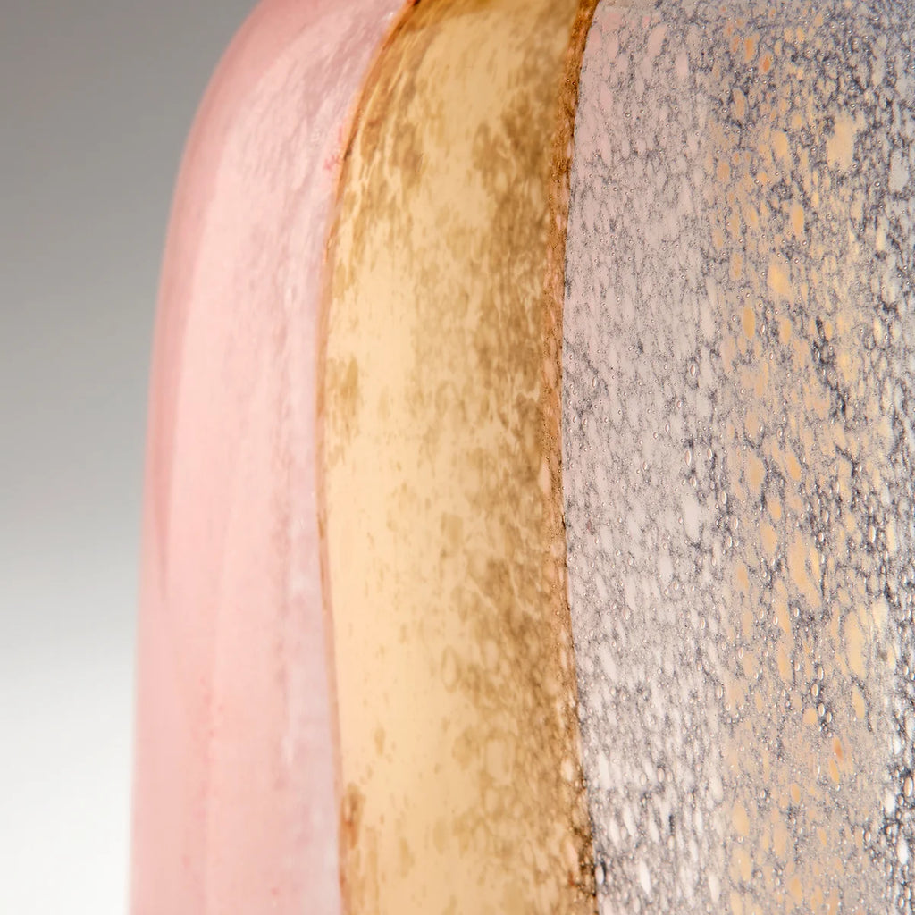 Pink and Purple Glass Vase - Bombay Mercantile