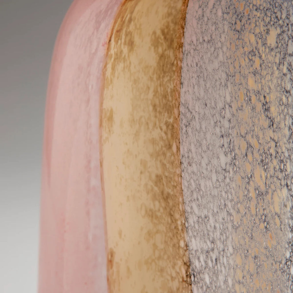 Pink and Purple Glass Vase - Bombay Mercantile