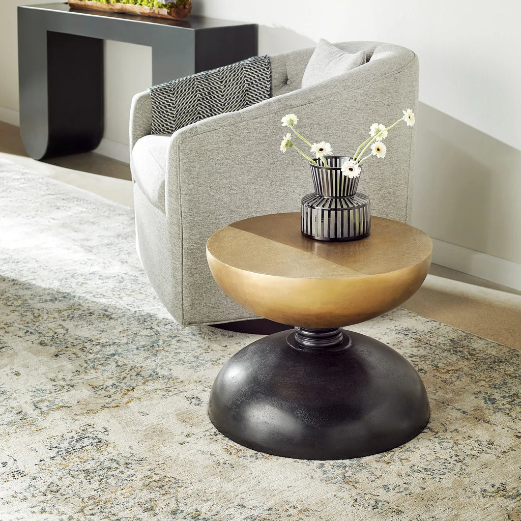 Black and Frost Glass Vase - Bombay Mercantile