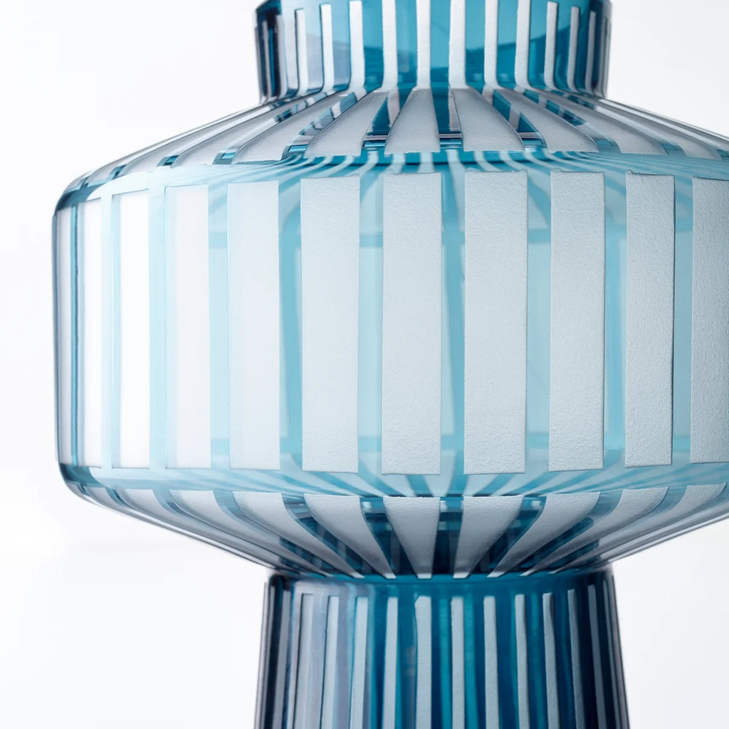 Black and Frost Glass Vase - Bombay Mercantile