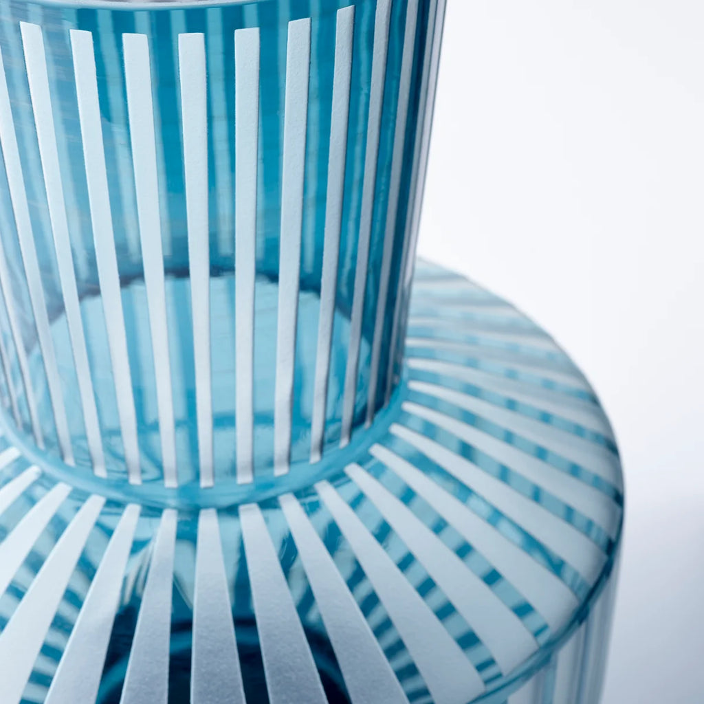 Black and Frost Glass Vase - Bombay Mercantile