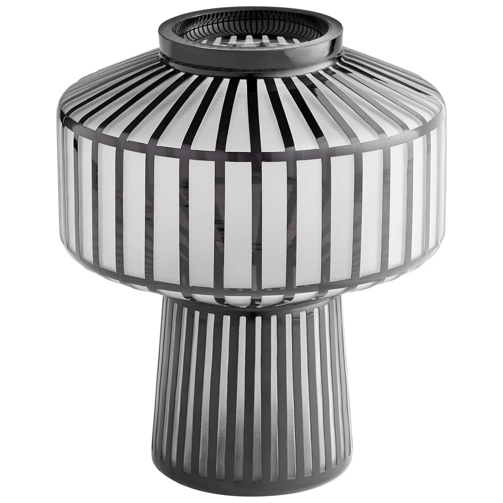 Black and Frost Glass Vase - Bombay Mercantile