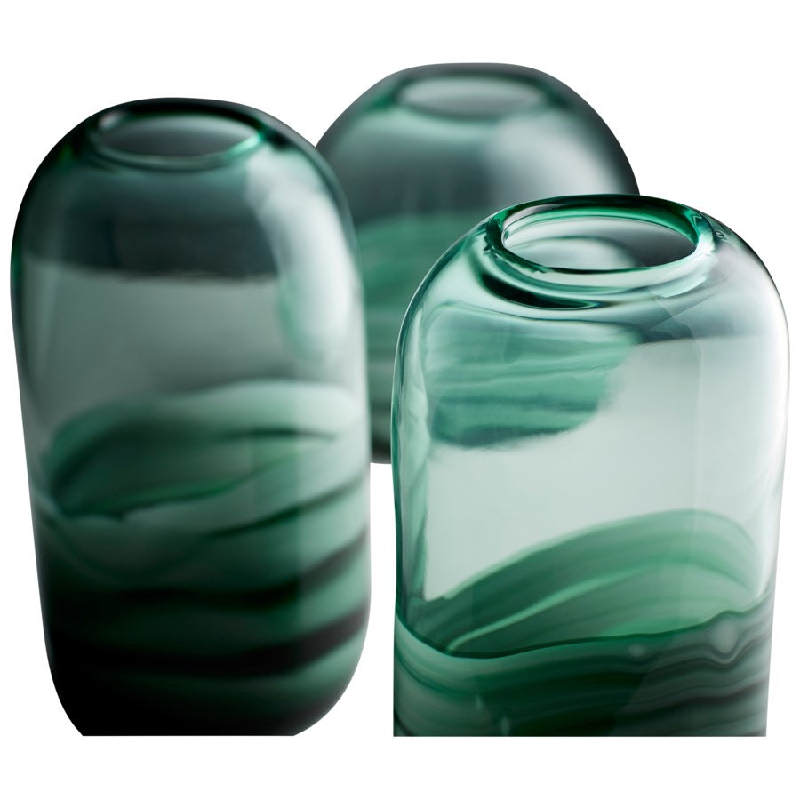 Recycled Green Glass Vase - The Nifty Decor