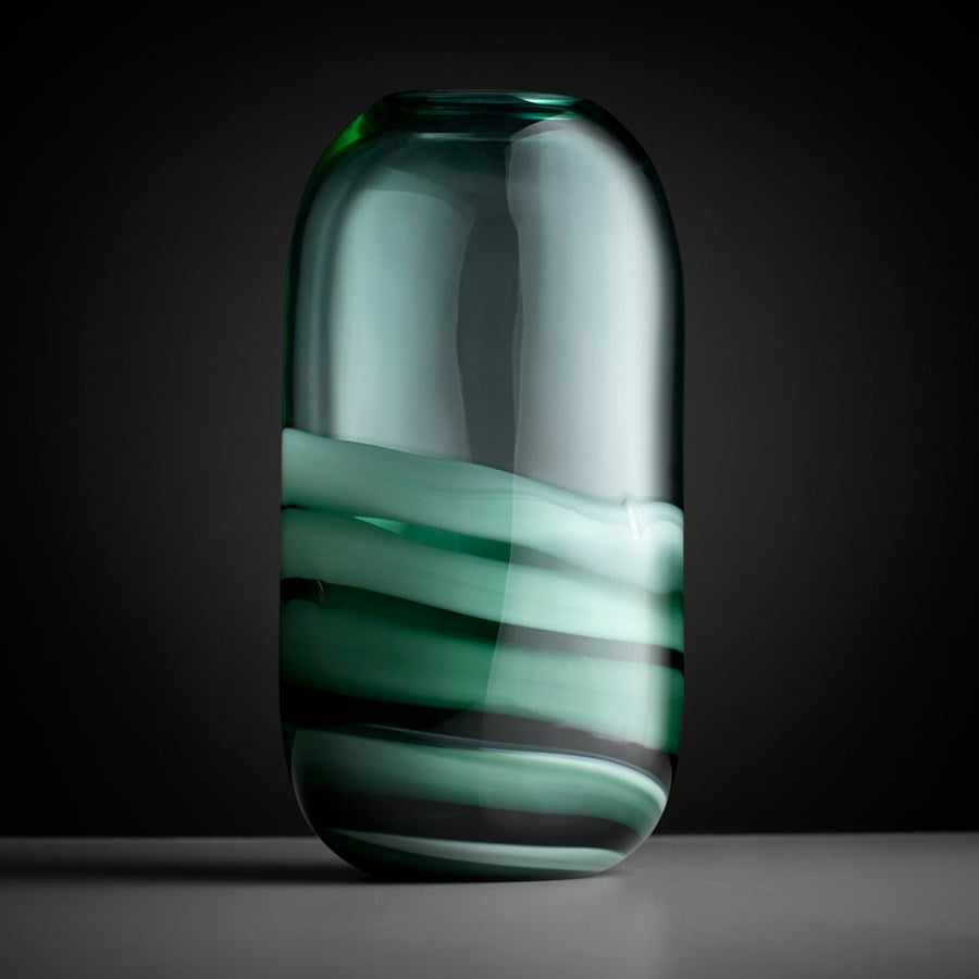 Recycled Green Glass Vase - The Nifty Decor