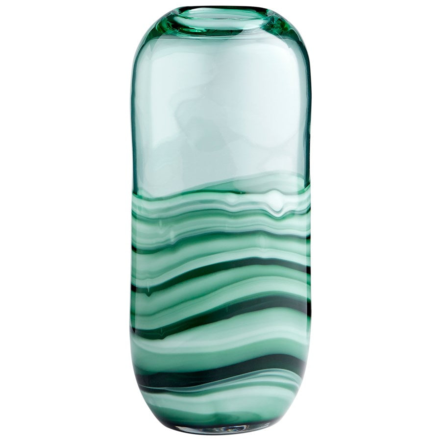 Recycled Green Glass Vase - The Nifty Decor