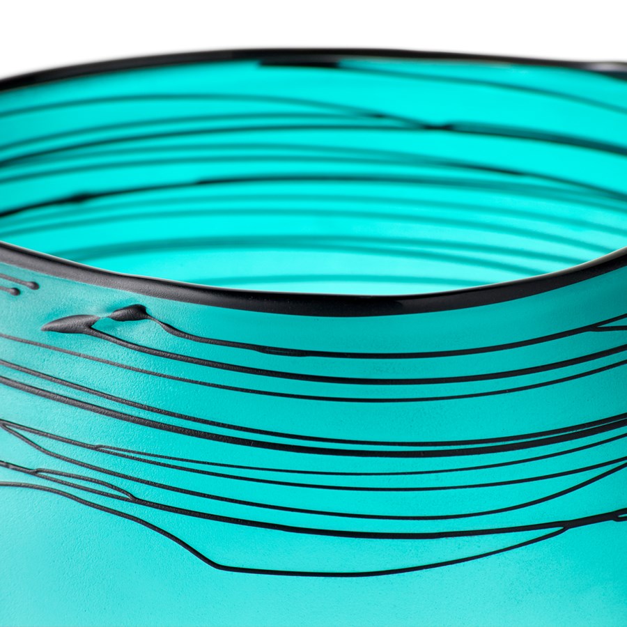 Blue frost with embossed swirl - The Nifty Decor
