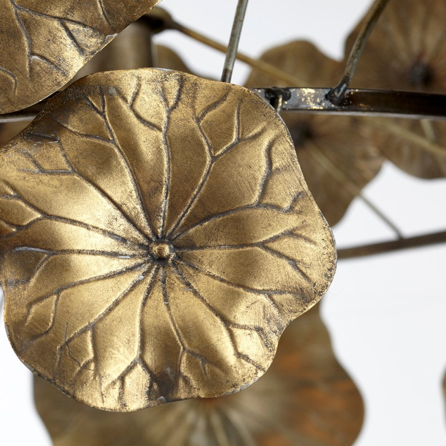 Lily pad-like encasement chandelier - The Nifty Decor