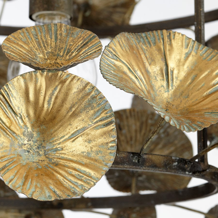 Fully formed lily pad chandelier - The Nifty Decor