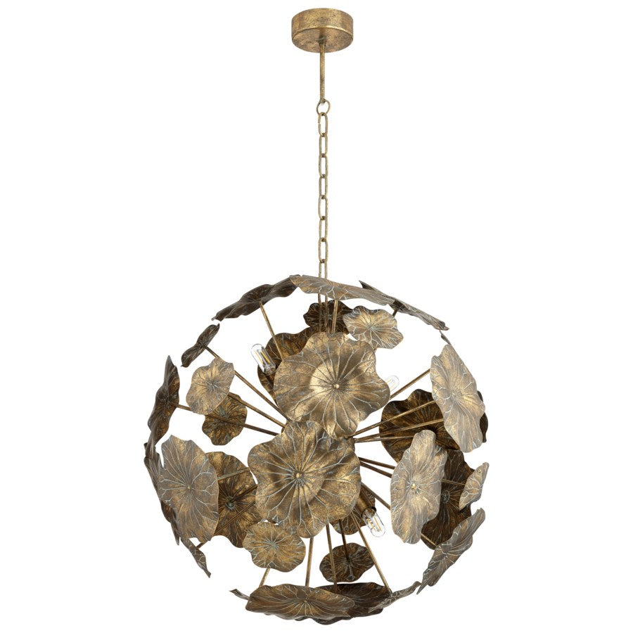 Four candelabra lily encasement chandelier - The Nifty Decor