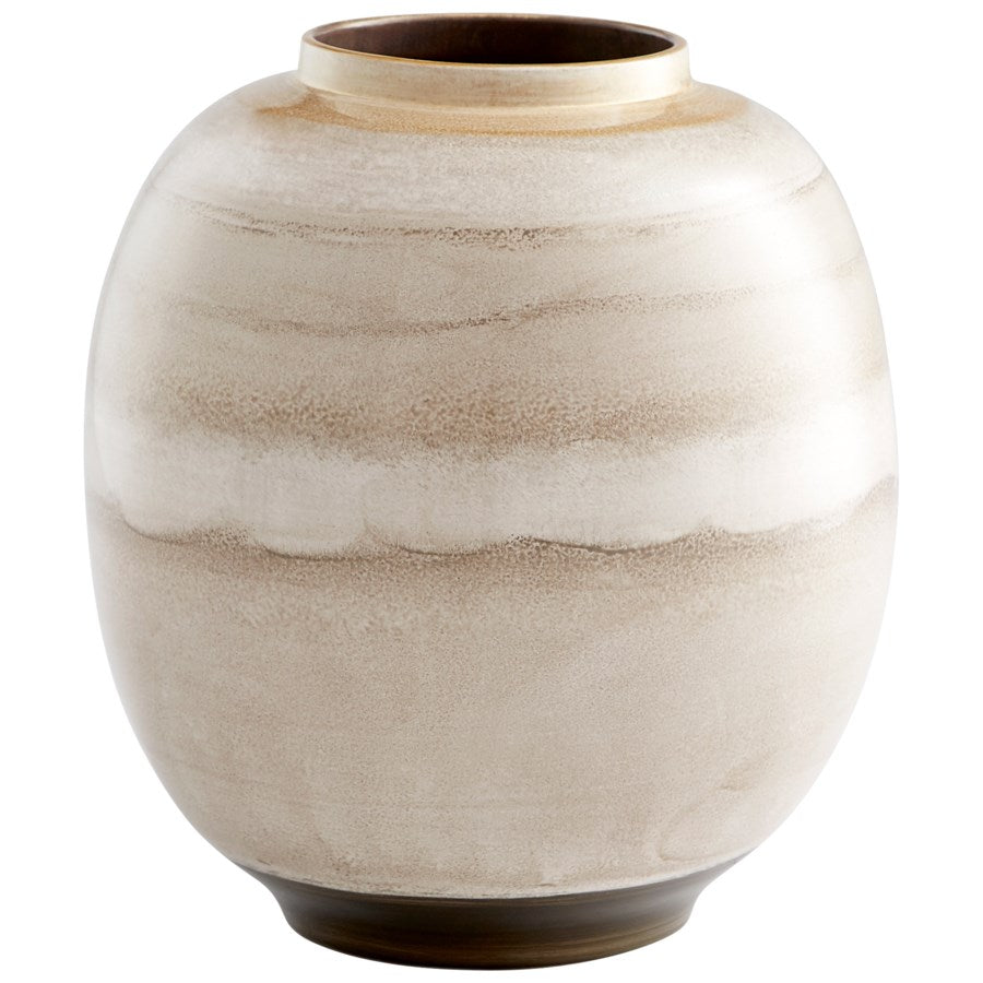 Wavy Mocha finish Vase - The Nifty Decor