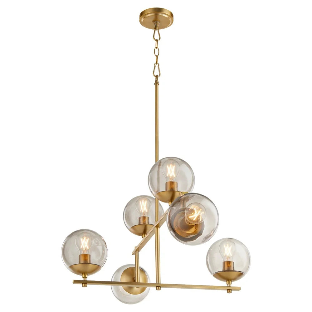 Aged Brass Edmonds Chandelier - Bombay Mercantile