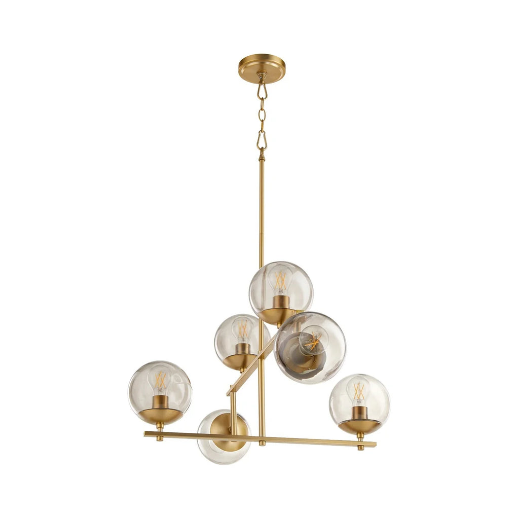Aged Brass Edmonds Chandelier - Bombay Mercantile