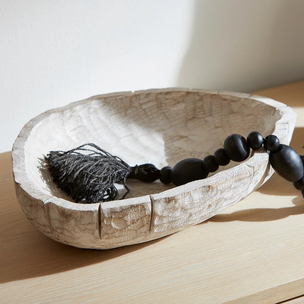 Whitewashed Celina Tray - Bombay Mercantile