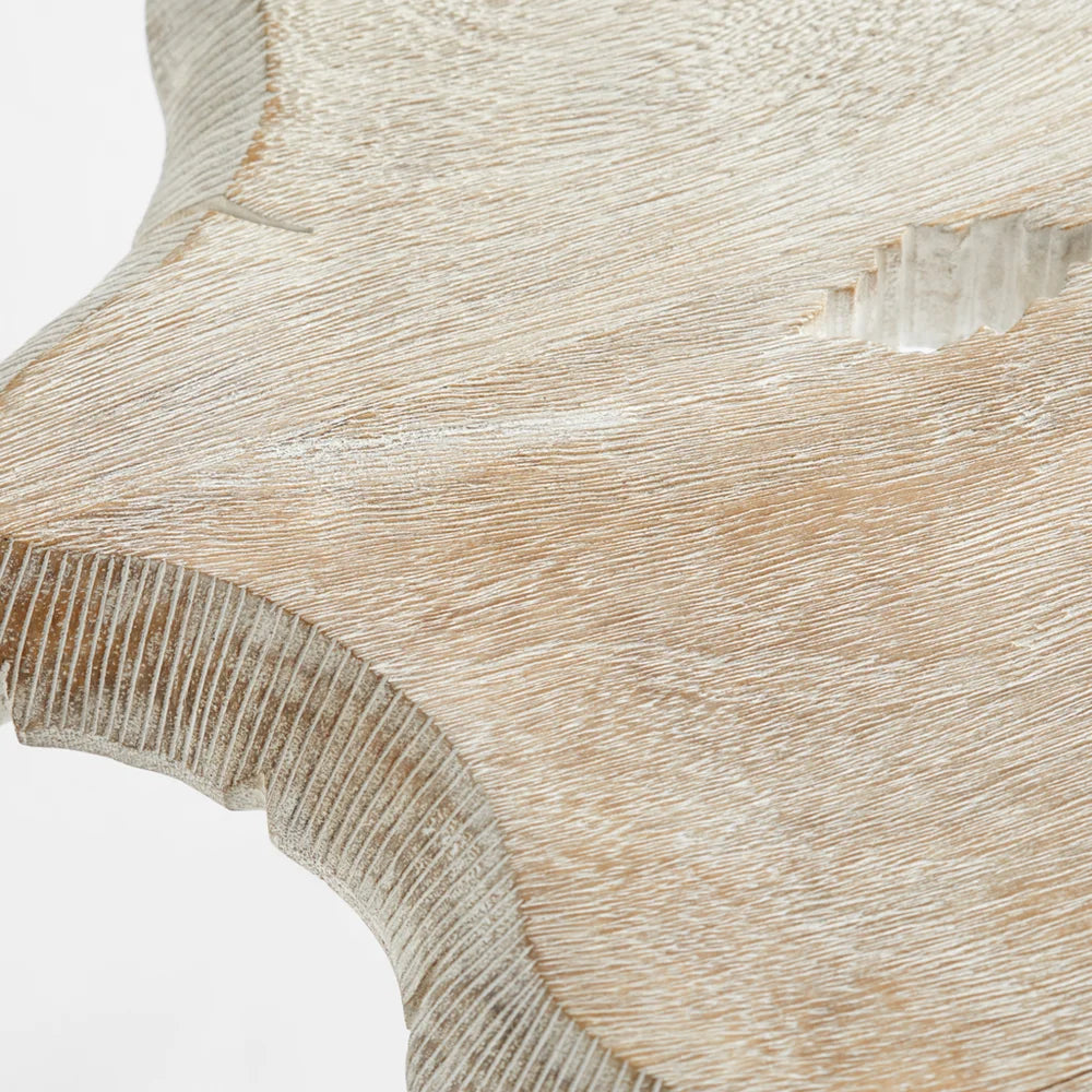 Whitewash Palmer Side Table - Bombay Mercantile
