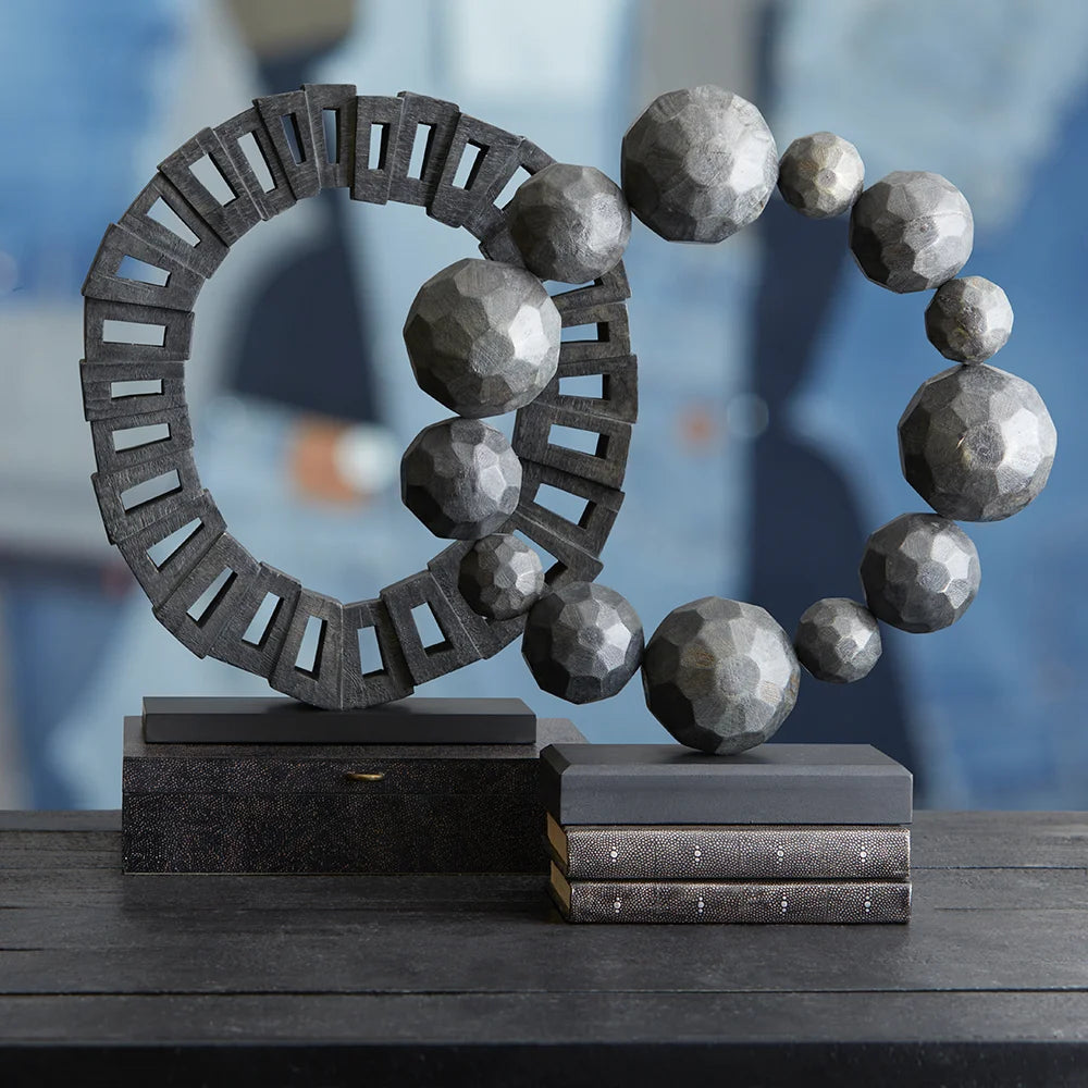 Black Garnet Sculpture - Bombay Mercantile