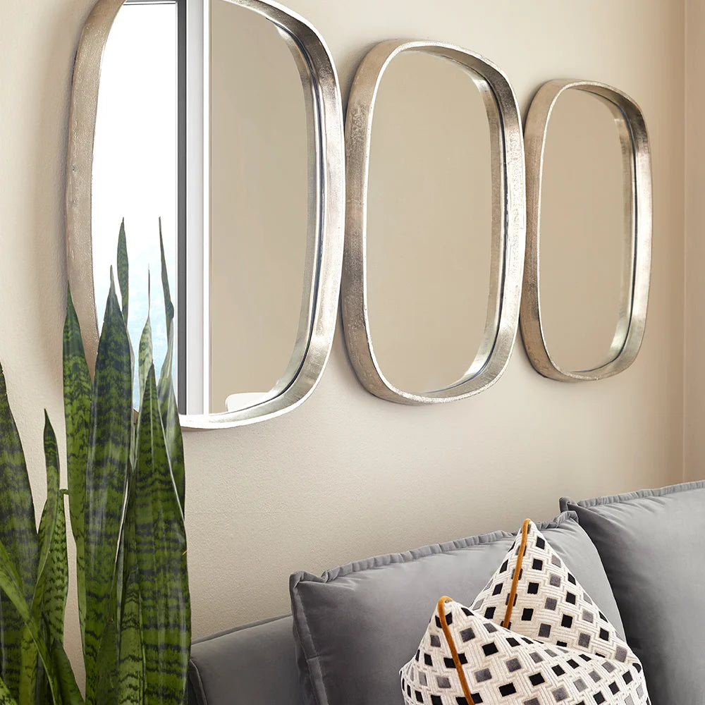 Silver Kalmia Mirror - Bombay Mercantile