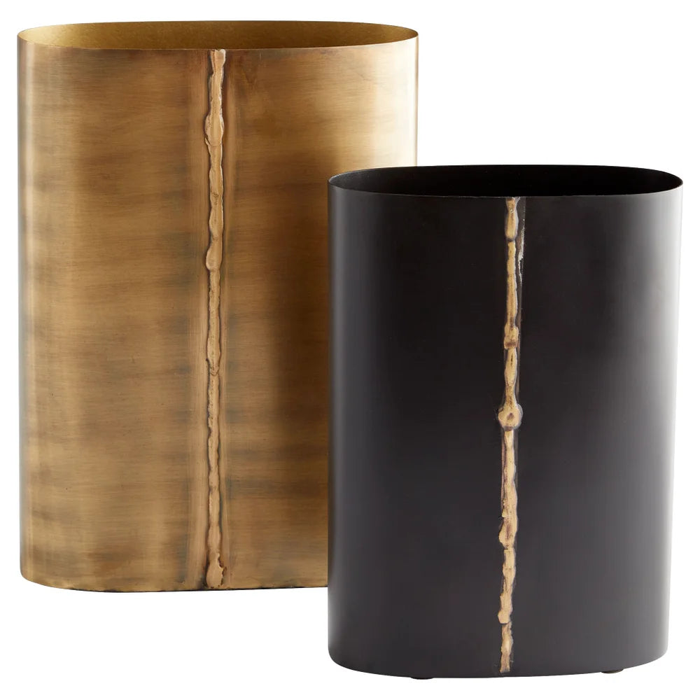 Large Begonia Gold Vase - Bombay Mercantile