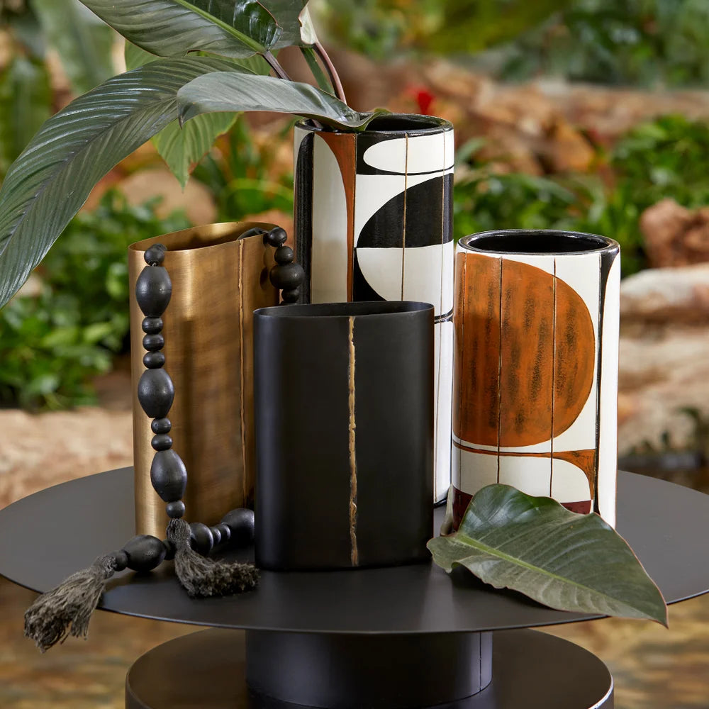 Large Begonia Gold Vase - Bombay Mercantile