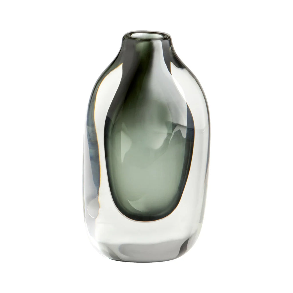Grey/Clear Moraea Vase - Bombay Mercantile