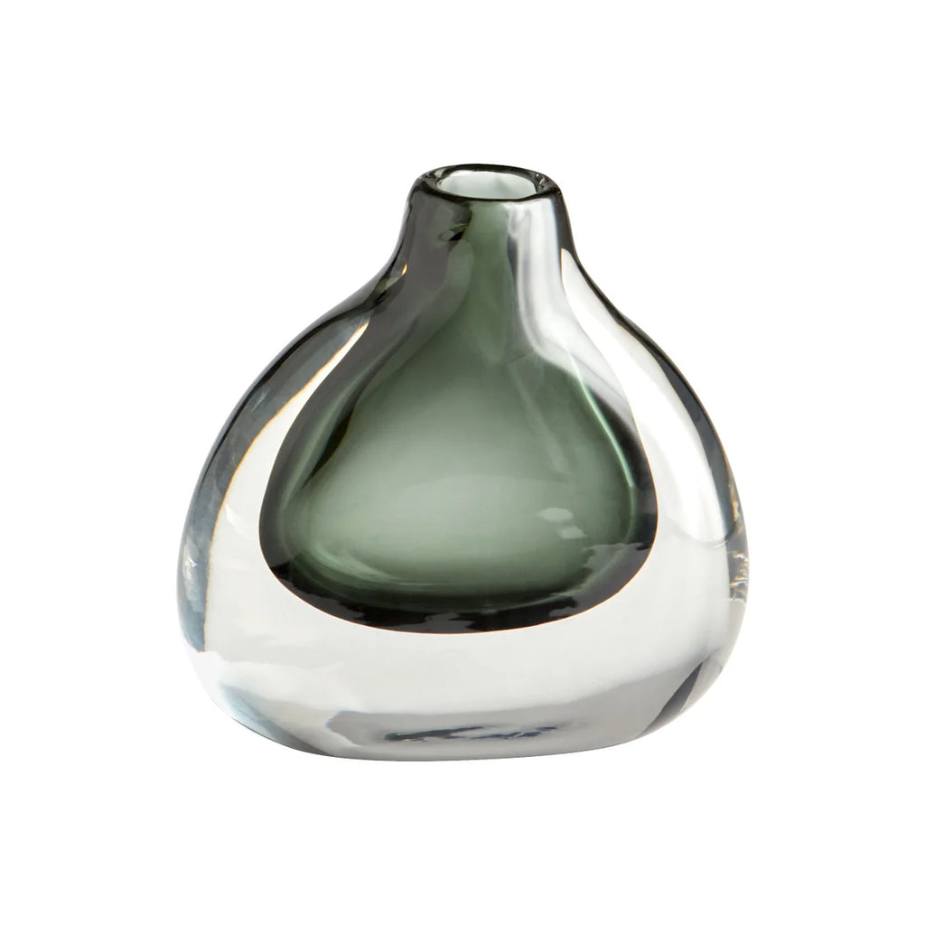 Grey/Clear Moraea Vase - Bombay Mercantile