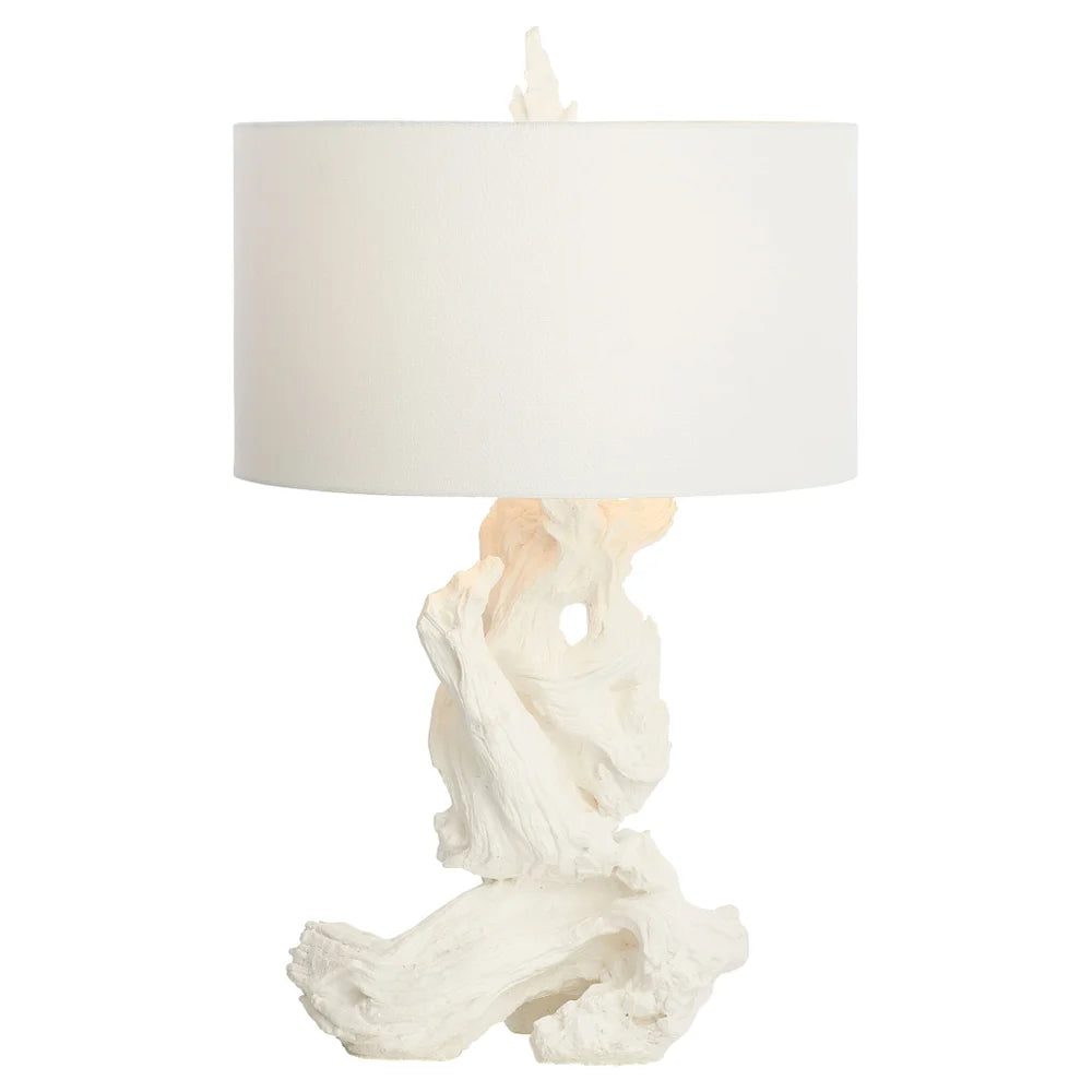 White Driftwood Table Lamp - Bombay Mercantile