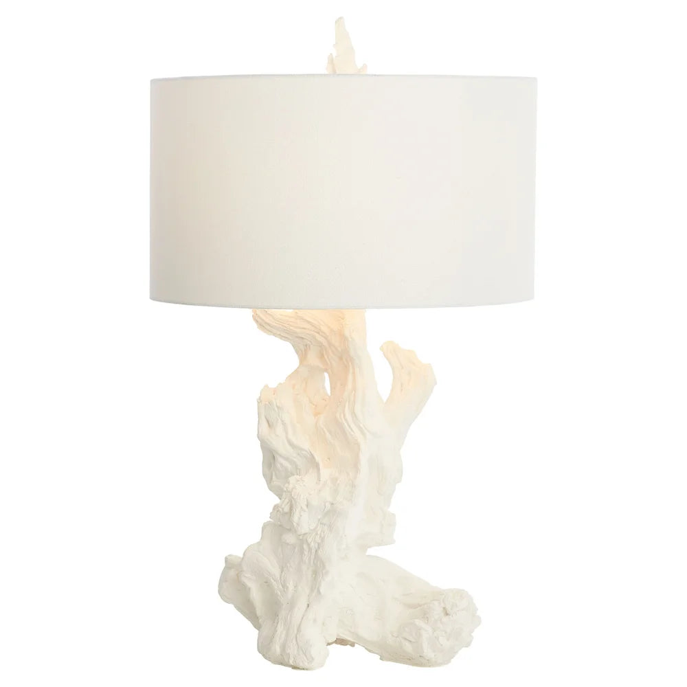 White Driftwood Table Lamp - Bombay Mercantile