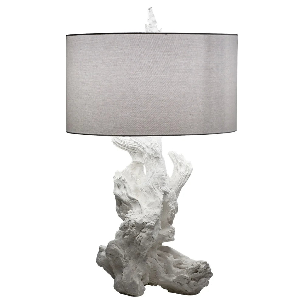 White Driftwood Table Lamp - Bombay Mercantile