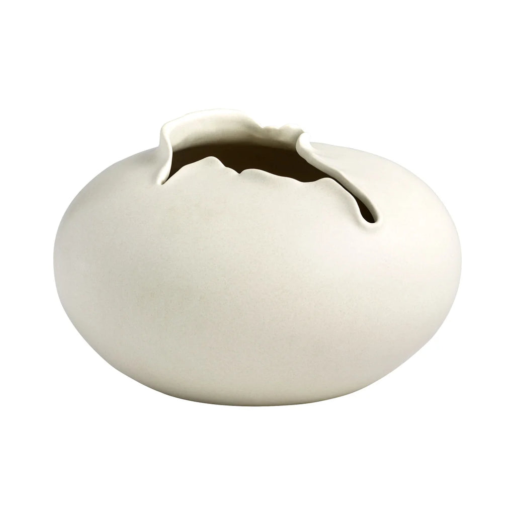 White Tambora Vase - Bombay Mercantile