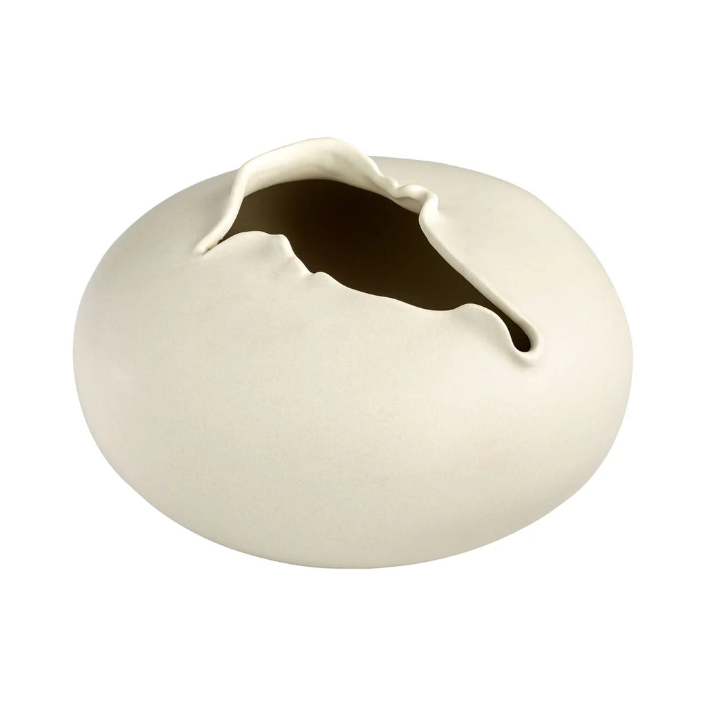 White Tambora Vase - Bombay Mercantile