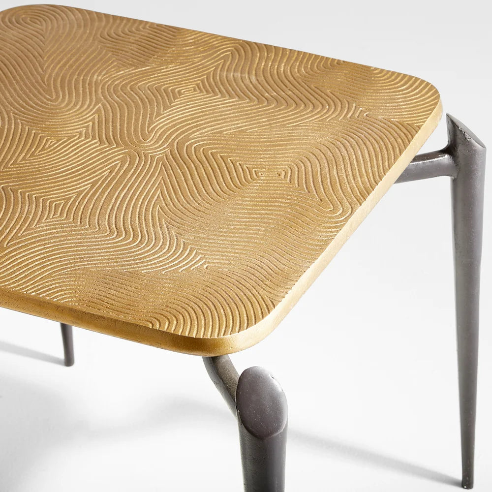 Black & Gold Tarsal Side Table - Bombay Mercantile