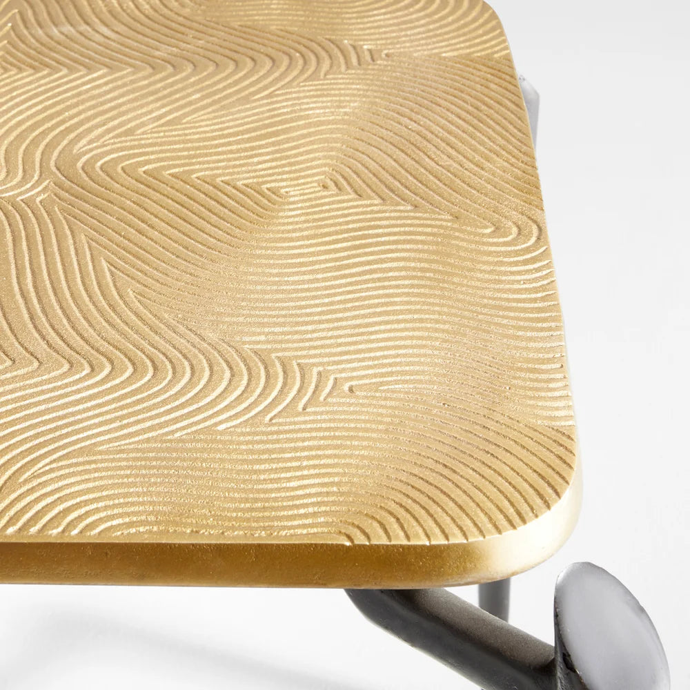Black & Gold Tarsal Side Table - Bombay Mercantile