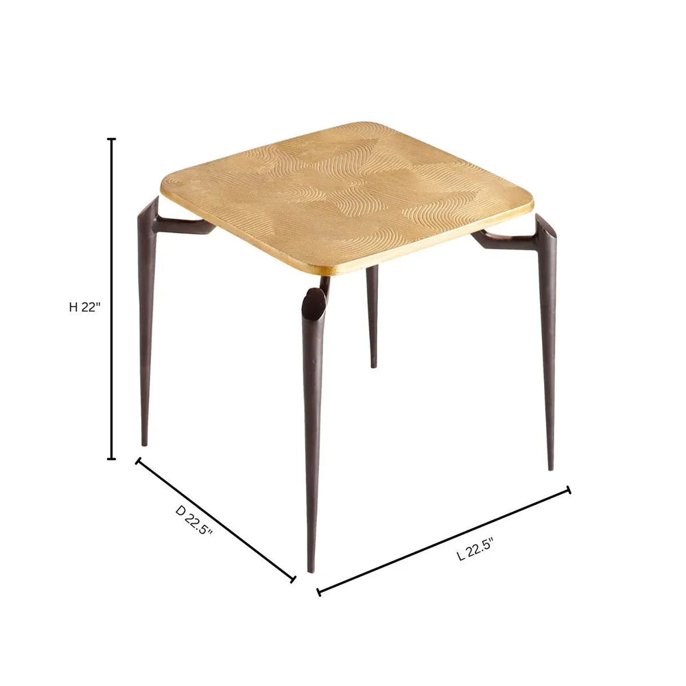 Black & Gold Tarsal Side Table - Bombay Mercantile
