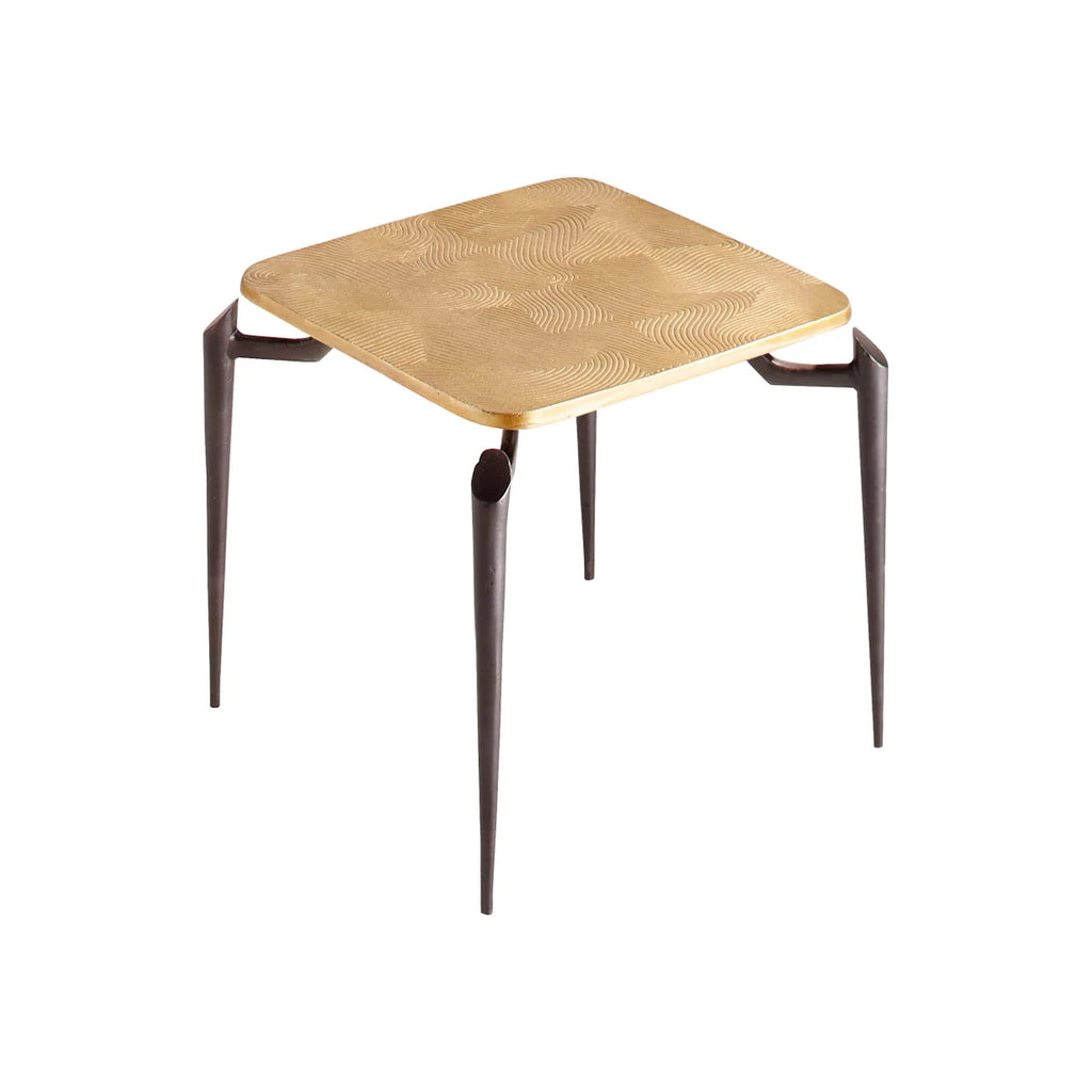 Black & Gold Tarsal Side Table - Bombay Mercantile