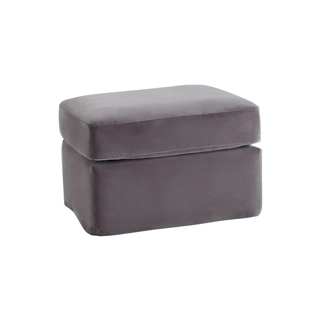 Grey Sovente Ottoman - Bombay Mercantile