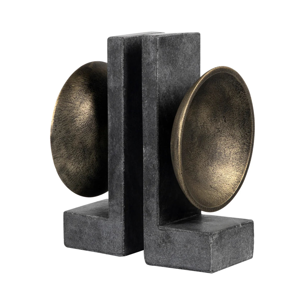 Black & Brass Taal Bookends - Bombay Mercantile